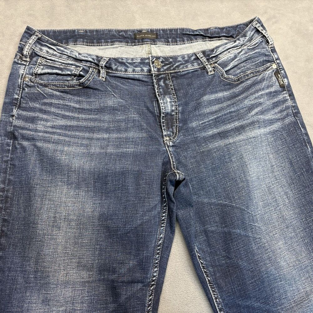 Silver Jeans Women's Boyfriend Jeans in Dark Blue Wash - Picture 2 of 10